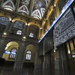 Un panel de la Bolsa española la semana pasada