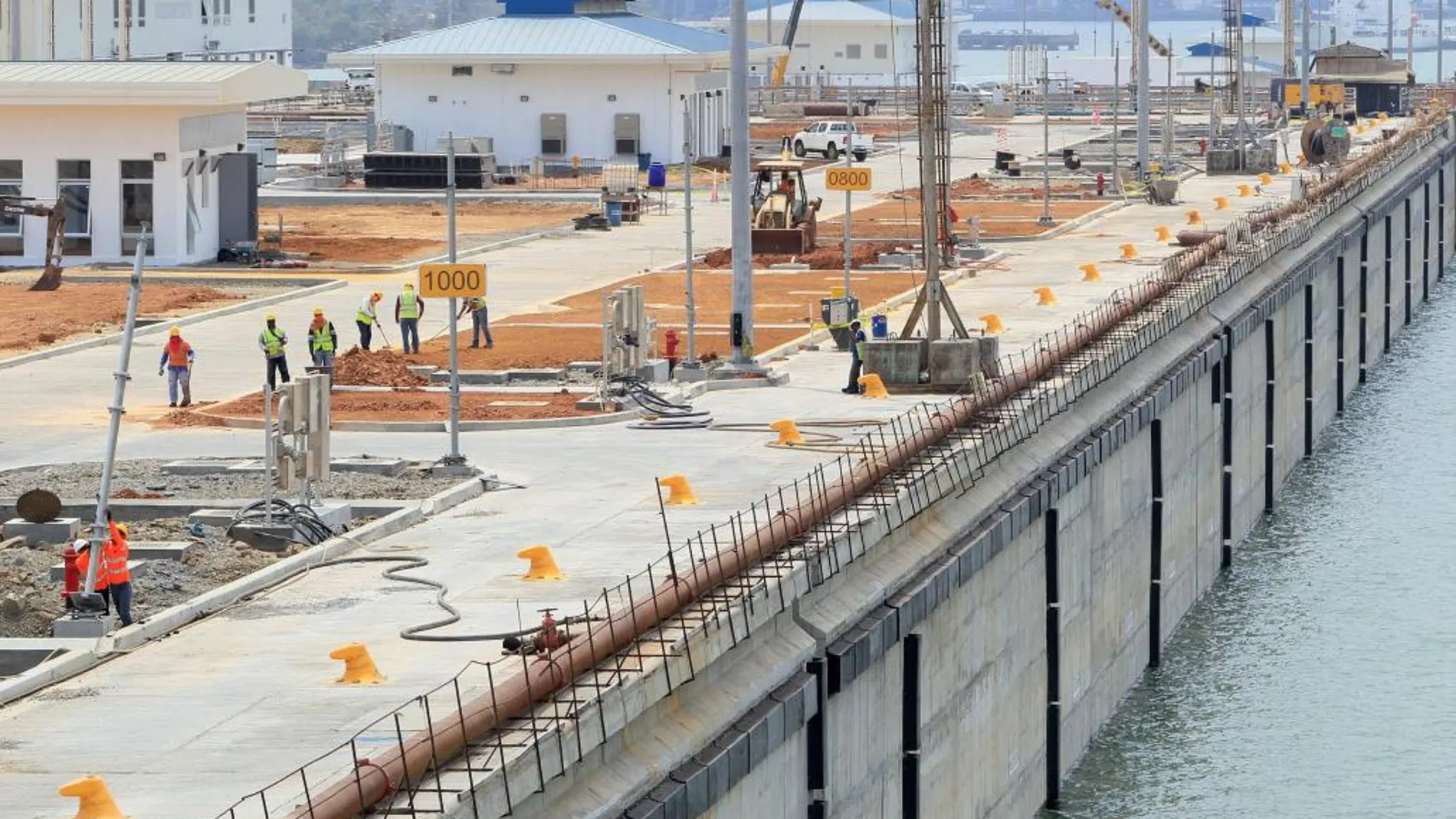 Imagen de una nueva esclusa, parte del proyecto de ampliación del Canal de Panamá, el pasado lunes 21 de marzo de 2016.