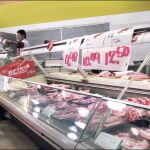 Carnicería en un supermercado de Hefei