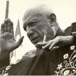 Una de las imágenes de Pablo Picasso captadas por Lucien Clergue.