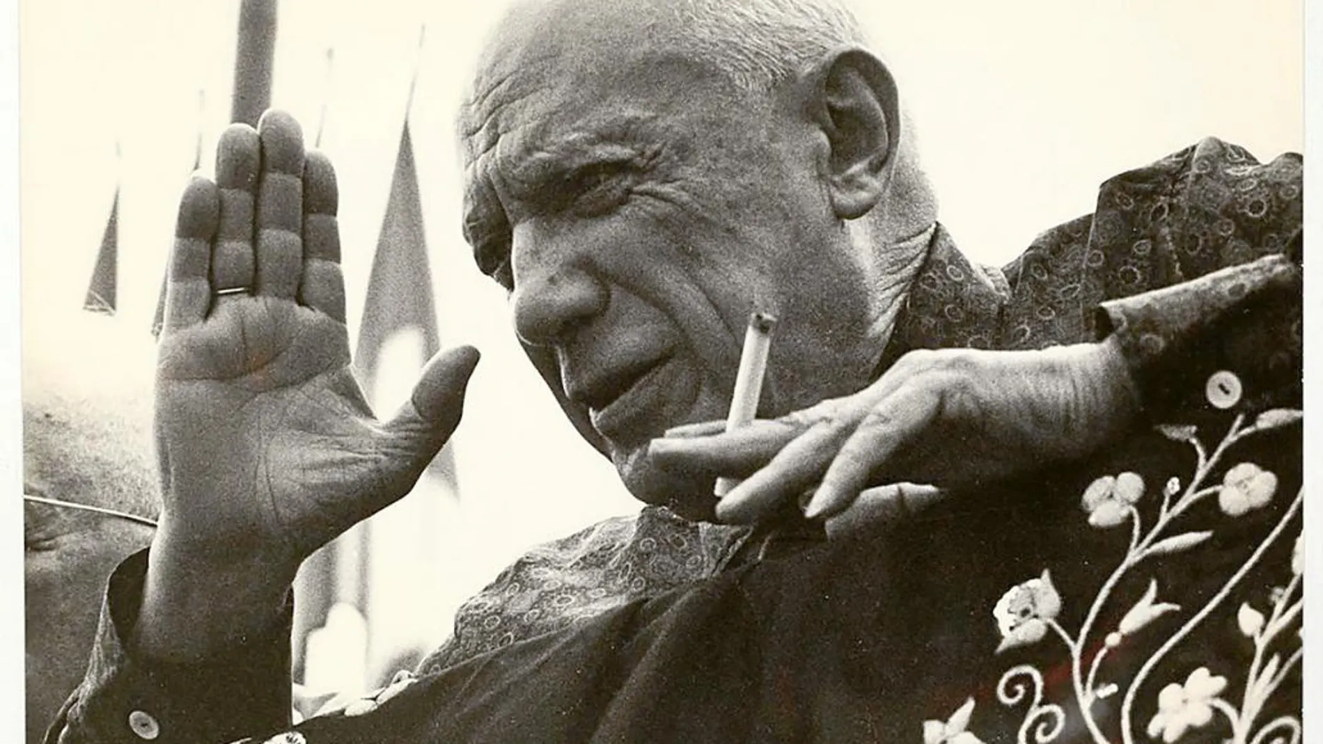 Una de las imágenes de Pablo Picasso captadas por Lucien Clergue.