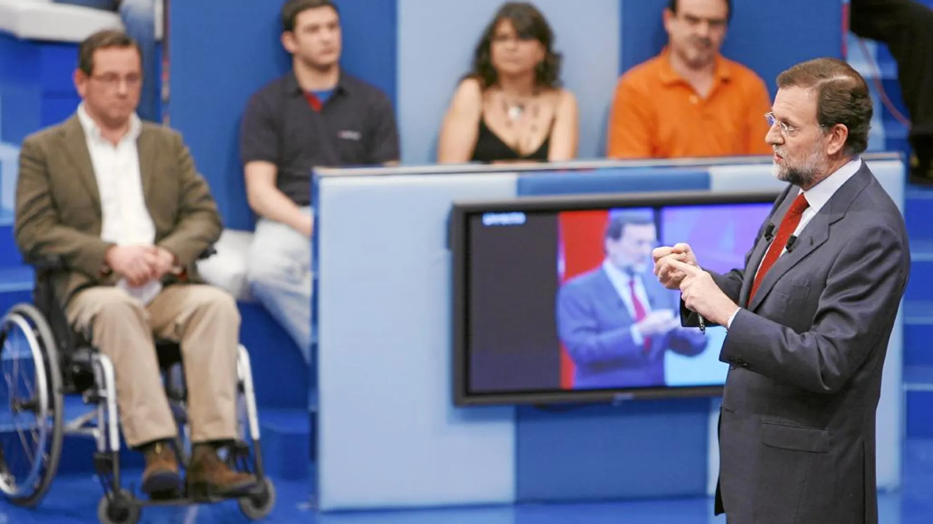 Mariano Rajoy en la anterior edición de «Tengo una pregunta para usted», en 2009