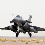 Uno de los aviones Rafale franceses, que realiza vuelos de reconocimiento sobre territorio sirio como parte de la «operación Chammal»