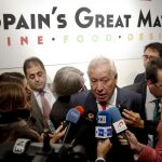 El ministro de Asuntos Exteriores y Cooperación, José Manuel García-Margallo, durante el acto de promoción gastronómica de la Marca España celebrado hoy en Nueva York