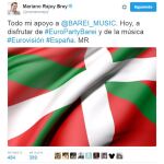 Rajoy apoya a Barei con la ikurriña