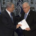 El presidente de Israel, Reuven Rivlin y el primer ministro israelí, Benjamín Netanyahu