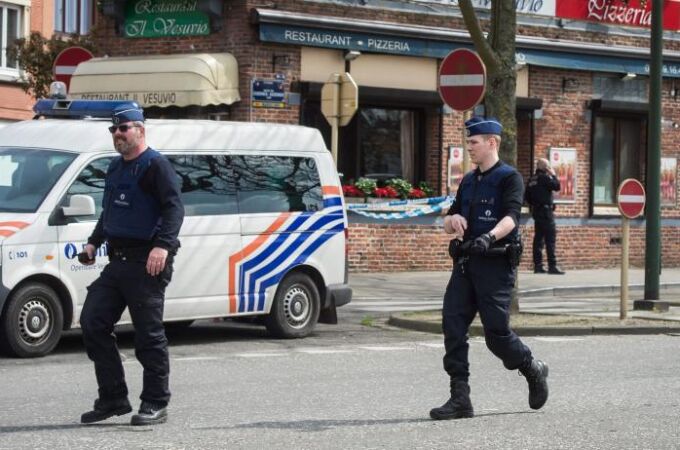 La policía belga en una imagen de archivo de una redada en Etterbeek