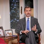 El Jefe de Estado se dirige a los españoles en su mensaje de Nochebuena el año pasado