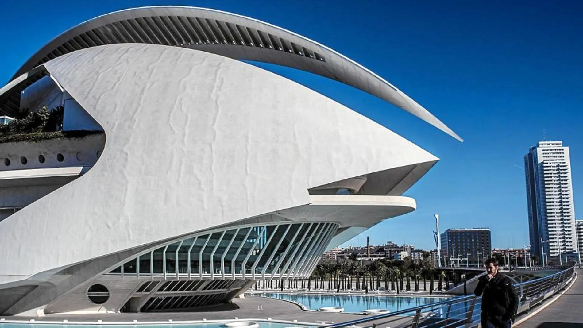 El «trencadís» se ha levantado de la cubierta de acero. Calatrava innovó en Valencia con esta técnica jamás utilizada