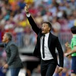 El entrenador del FC Barcelona, Luis Enrique Martínez, durante el partido