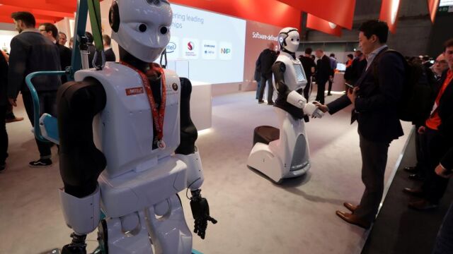 Uno de los robots expuestos en el Mobile World Congress