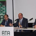 Lorenzo Amor, Pedro Antonio Sánchez y Juan Hernández, ayer en la clausura del Comité de Dirección de ATA