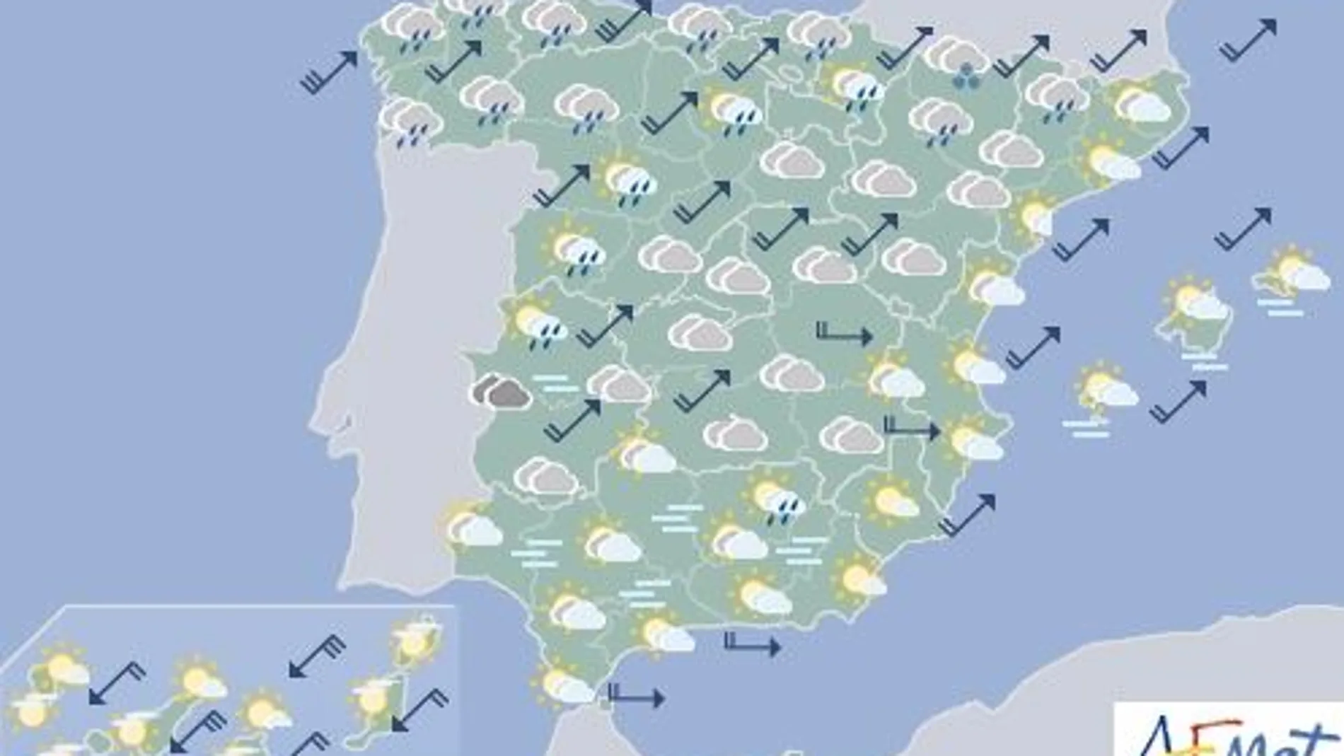 La lluvia dejará agua en toda España a partir de hoy