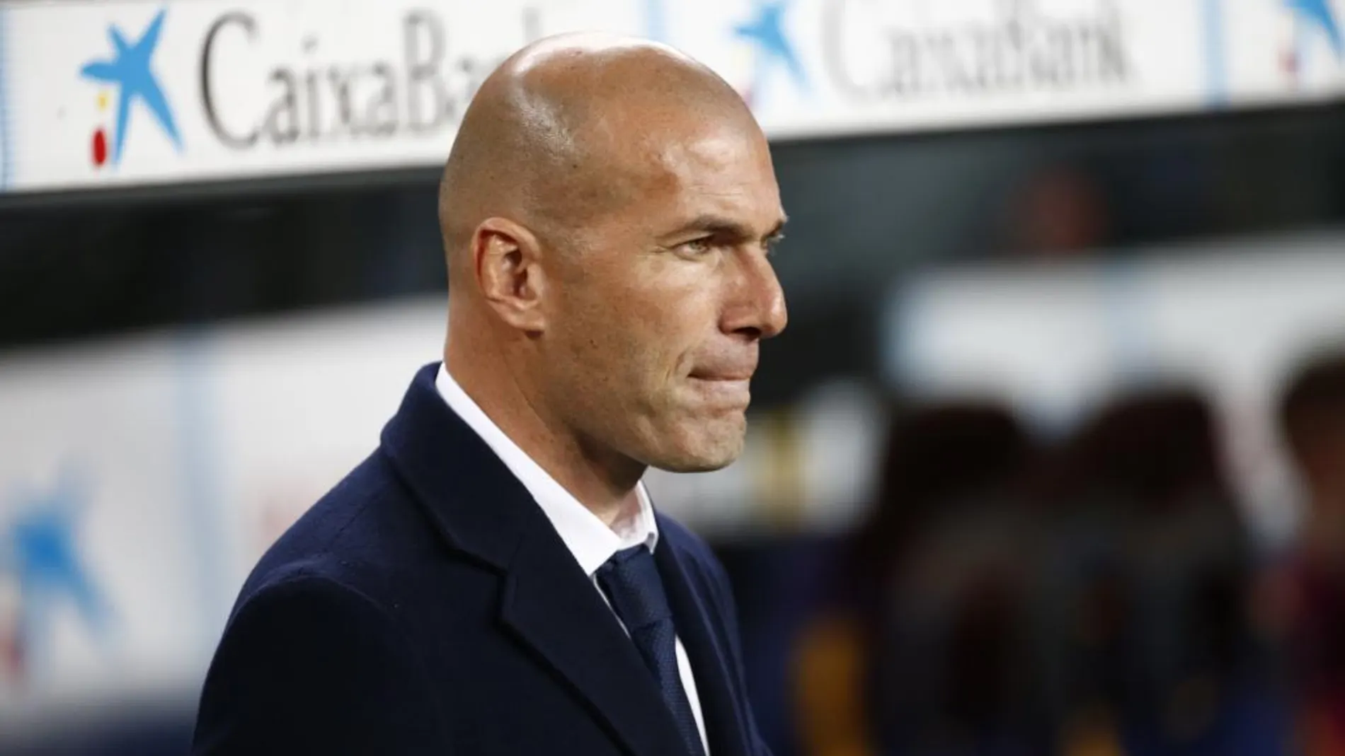 Zinadine Zidane, ayer, durante el partido ante el Barcelona.