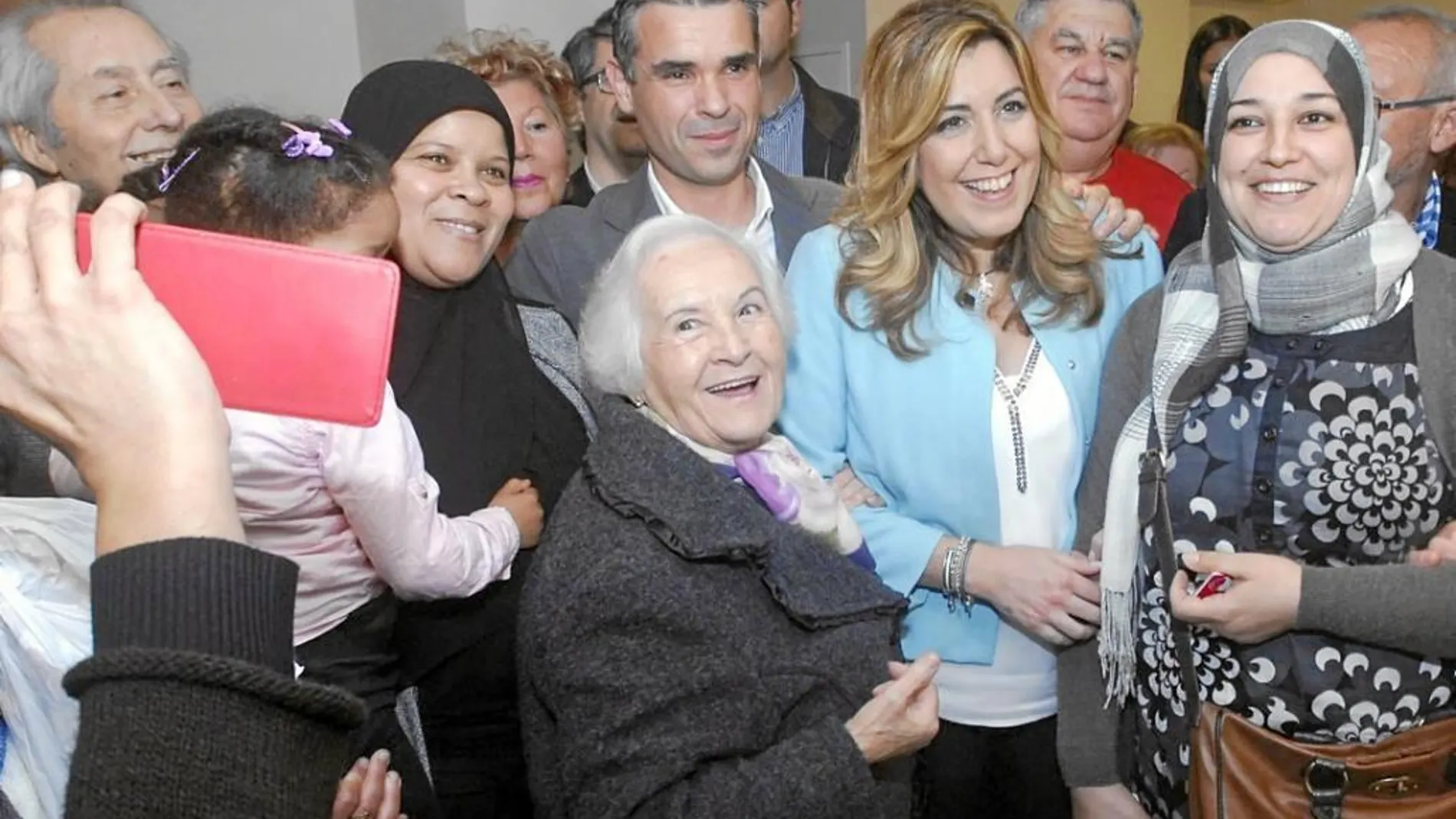 Susana Díaz cerró ayer la jornada con Pedro Sánchez en Málaga. Antes estuvo en Marbella