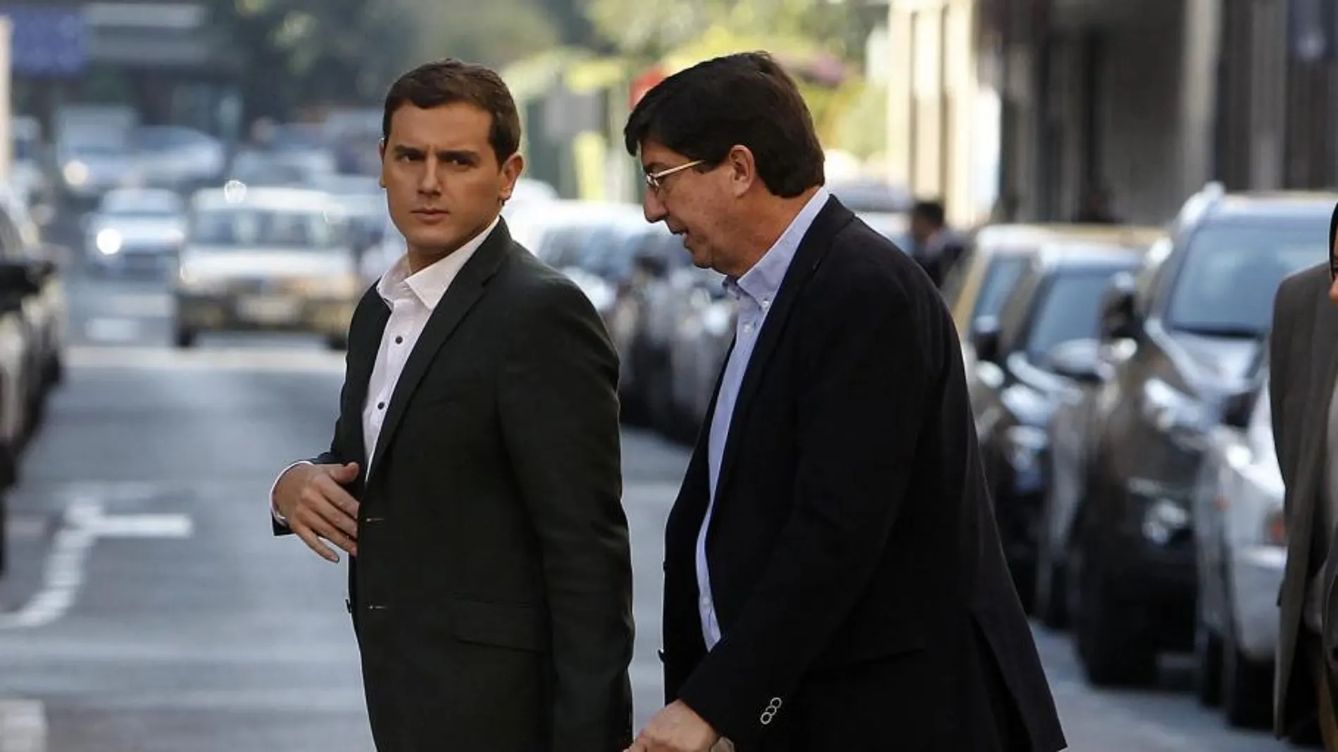 Los líderes nacional y andaluz de Ciudadanos, Albert Rivera y Juan Marín, respectivamente