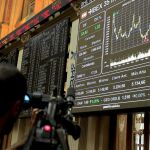 Paneles de la Bolsa de Madrid