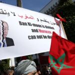 Manifestación de protesta en Marruecos por el reciente viaje de Ban al Sáhara Occidental