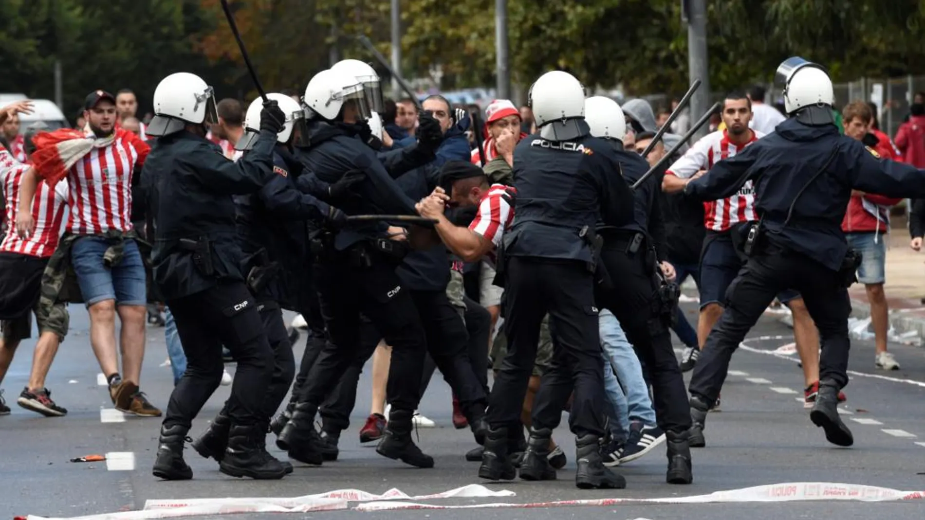 Incidentes durante el derbi asturiano