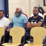 Los acusados, ayer, durante la primera sesión del juicio que se celebra en la sede de la Audiencia Nacional en San Fernando de Henares