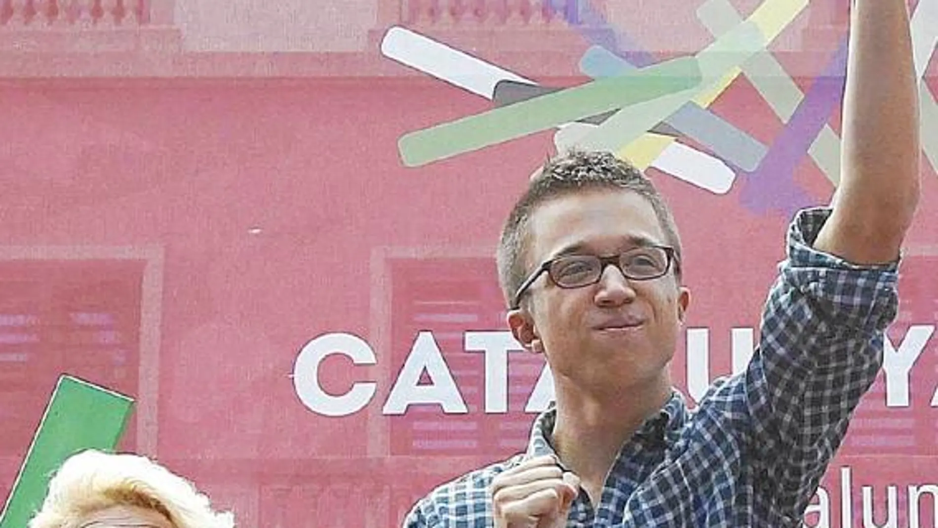 Íñigo Errejón, ayer, durante su intervención en un acto de precampaña de Sí que es Pot, en Castelldefels