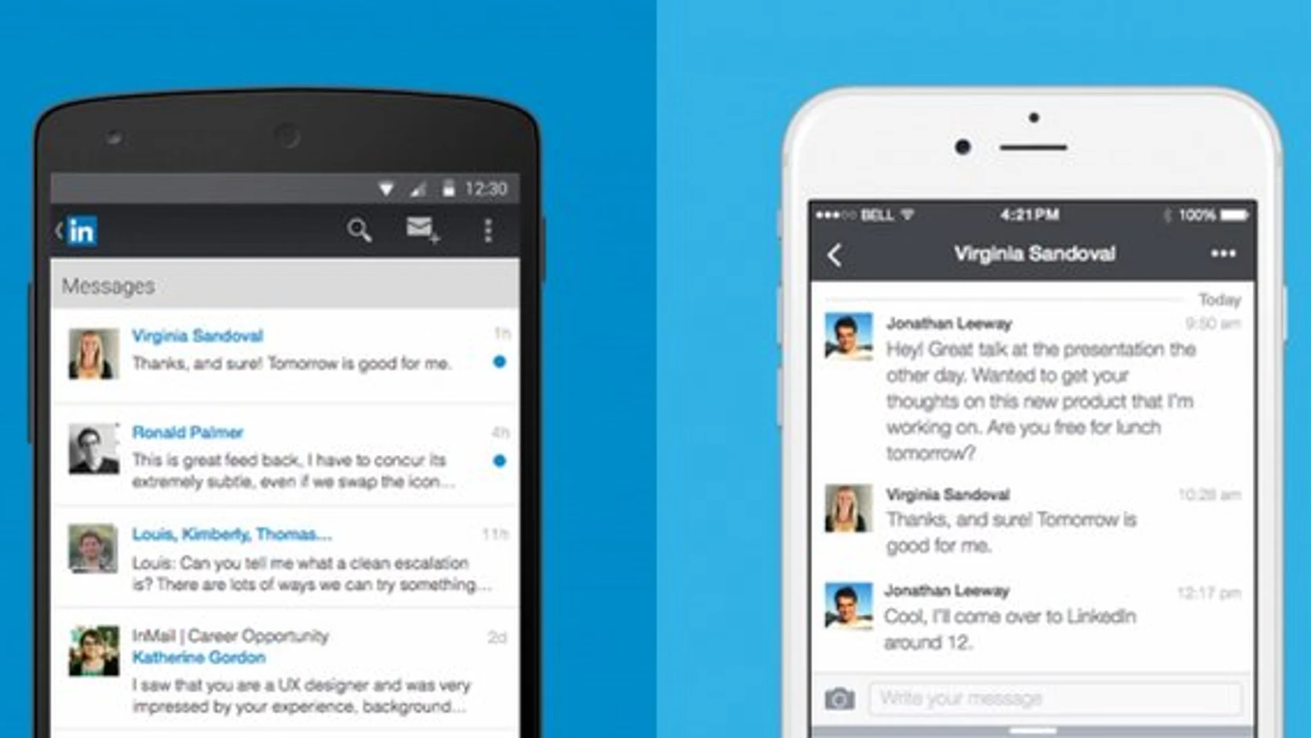 La red social Linkedin mejora la mensajería en sus aplicaciones móviles