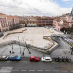 Estado actual del solar en el que se ubicarán los jardines del Arquitecto Ribera, entre las calles Barceló y Beneficencia