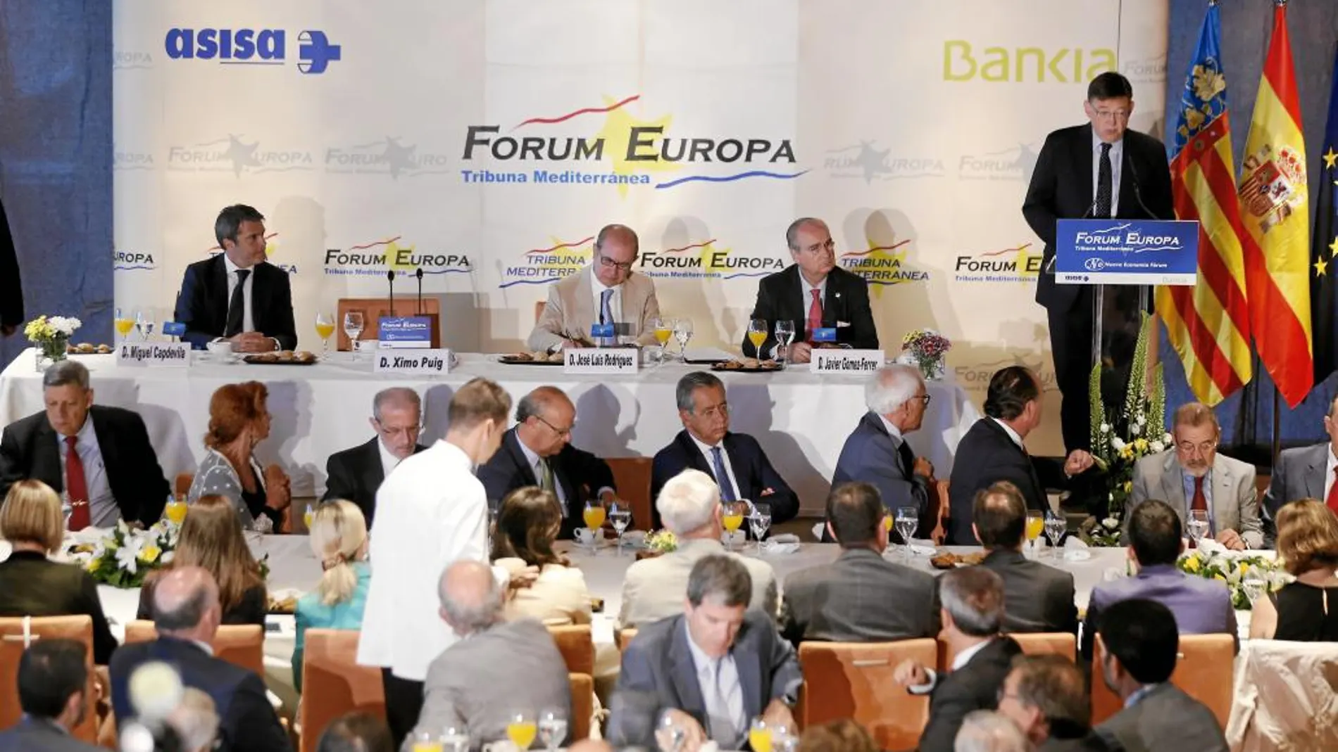 El presidente de la Generalitat, Ximo Puig, durante el Fórum Europa
