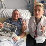 Ketevan Kardava con Laurence en el hospital