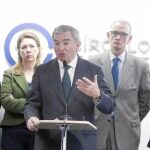 El presidente del Círculo de Empresarios, Javier Vega de Seoane, durante su intervención de ayer, en Madrid