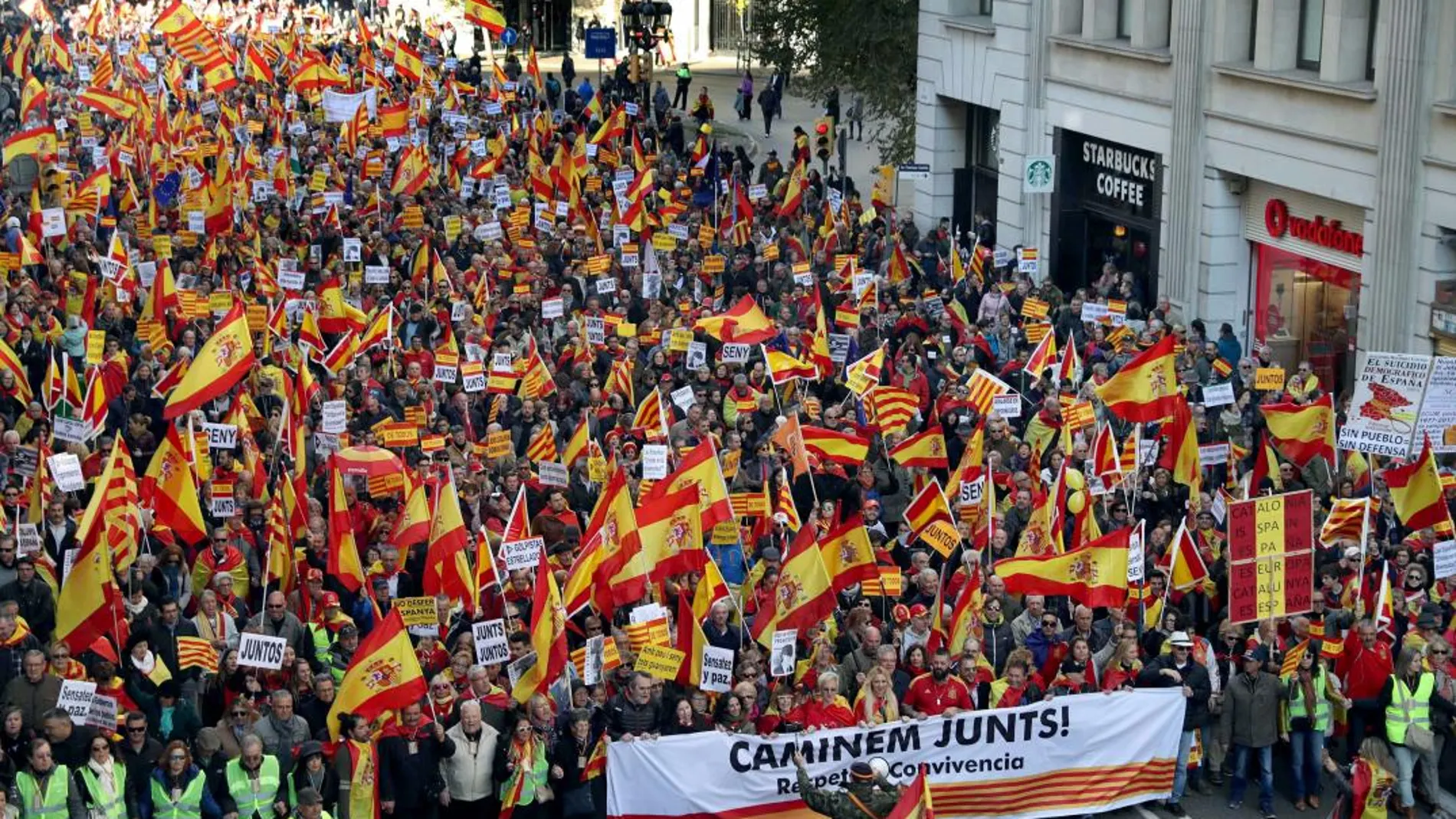 Manifestado hoy en el centro de Barcelona