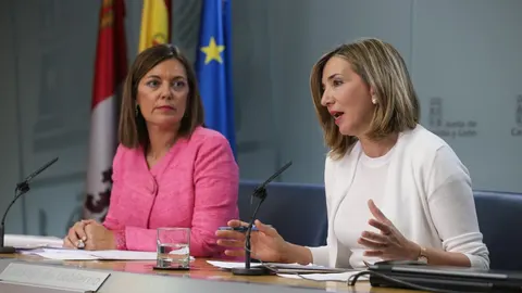 La portavoz de la Junta, Milagros Marcos, y la consejera Alicia García, informan sobre el Consejo de Gobierno