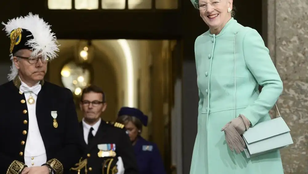 La Reina Margarita II de Dinamarca en el 70º aniversario del Rey Carlos XVI Gustavo de Suecia