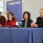 Los diputados de En Marea (de izda a dcha), Antón Gómez Reino, Yolanda Díaz, Alexandra Fernández y Miguel Anxo Fernán Vello