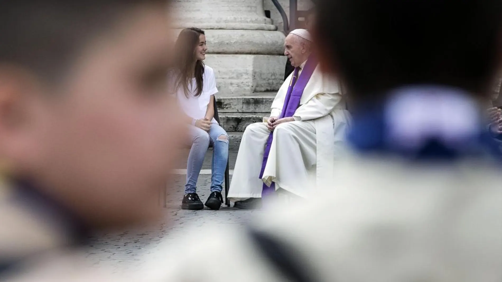 Una de las jóvenes a las que confesó el Papa