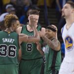Los Boston Celtics celebran el triunfo