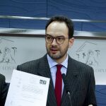 El portavoz del PSOE en el Congreso de los Diputados, Antonio Hernando