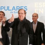 El presidente Herrera participa en el acto electoral del PP de Salamanca, junto a Fernández Mañueco, Javier Iglesias, Gonzalo Robles y Bermúdez de Castro