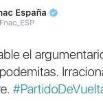 Captura del mensaje publicado anoche por Fnac