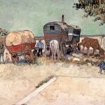 «Las caravanas, campamento gitano cerca de Arles», de Vincent Van Gogh