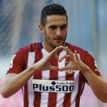 El centrocampista del Atlético de Madrid "Koke"Resurrección celebra la consecución de un gol ante el Espanyol