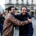 Pablo Iglesias y Alberto Garzón el día que anunciaron el acuerdo electoral