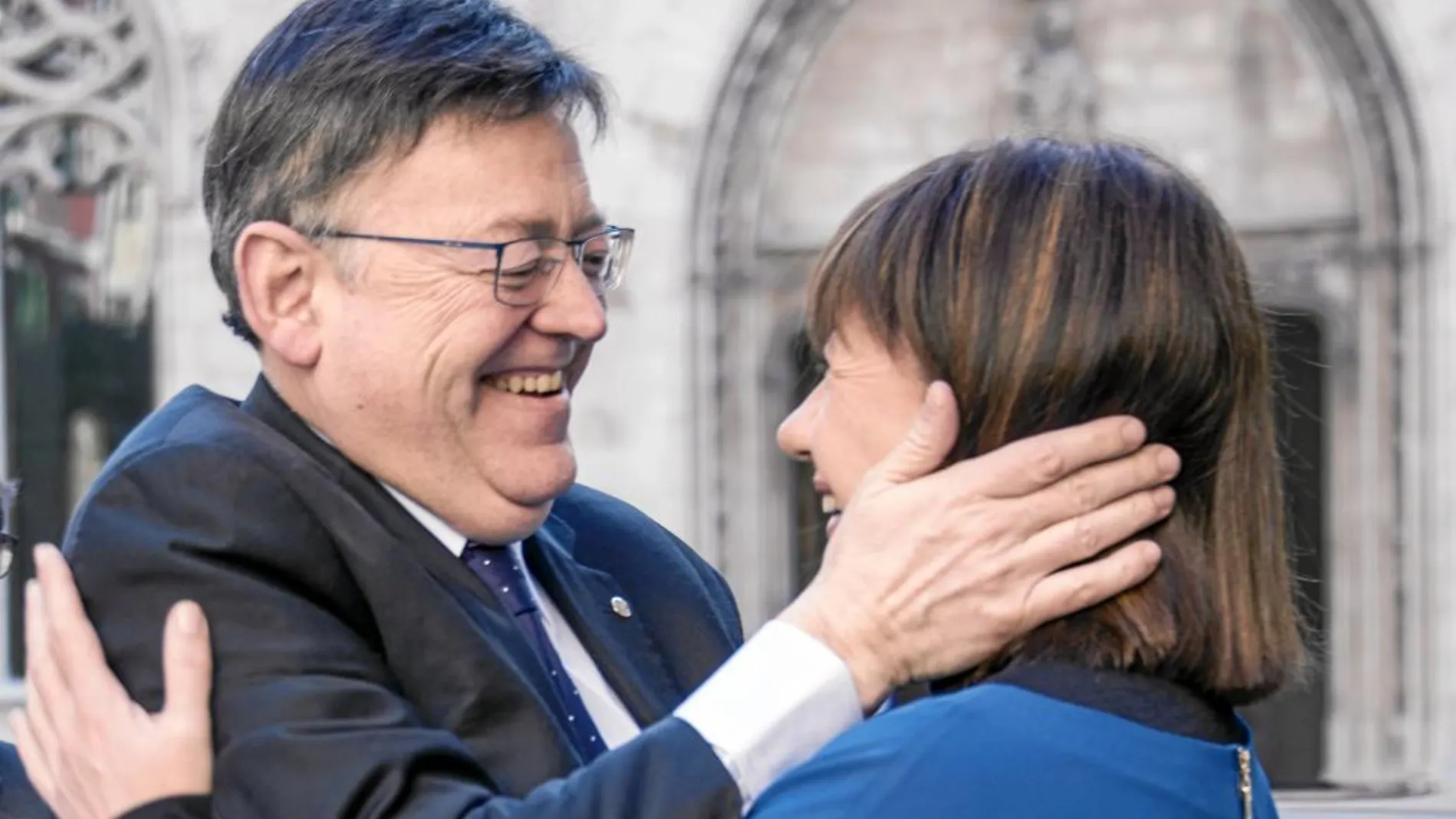 Ximo Puig, junto a Francina Armengol, ayer durante su encuentro