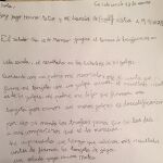 La carta enviada por Yago.
