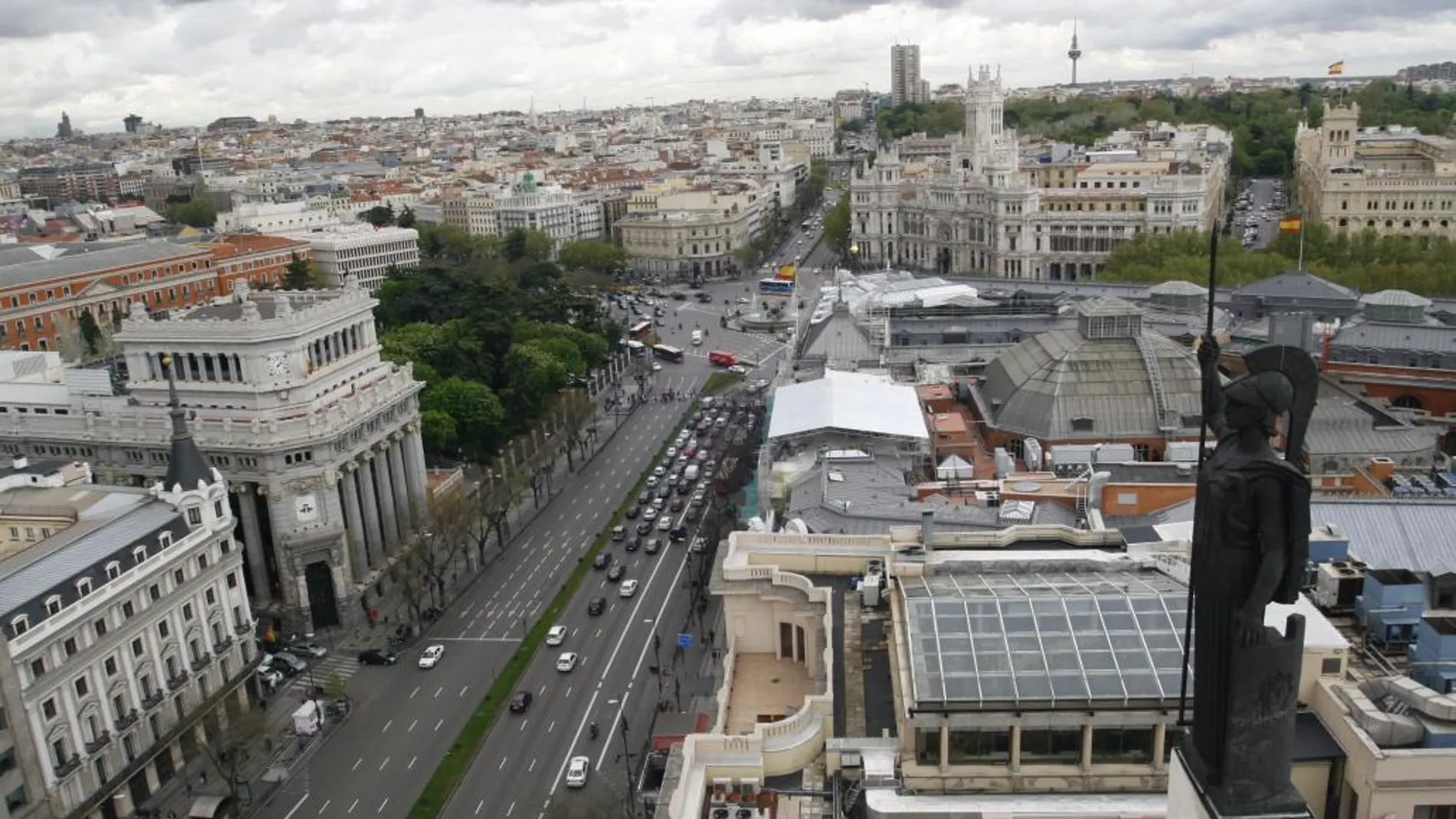 La ciudad de Madrid, vista desde la terraza del Círculo de Bellas Artes
