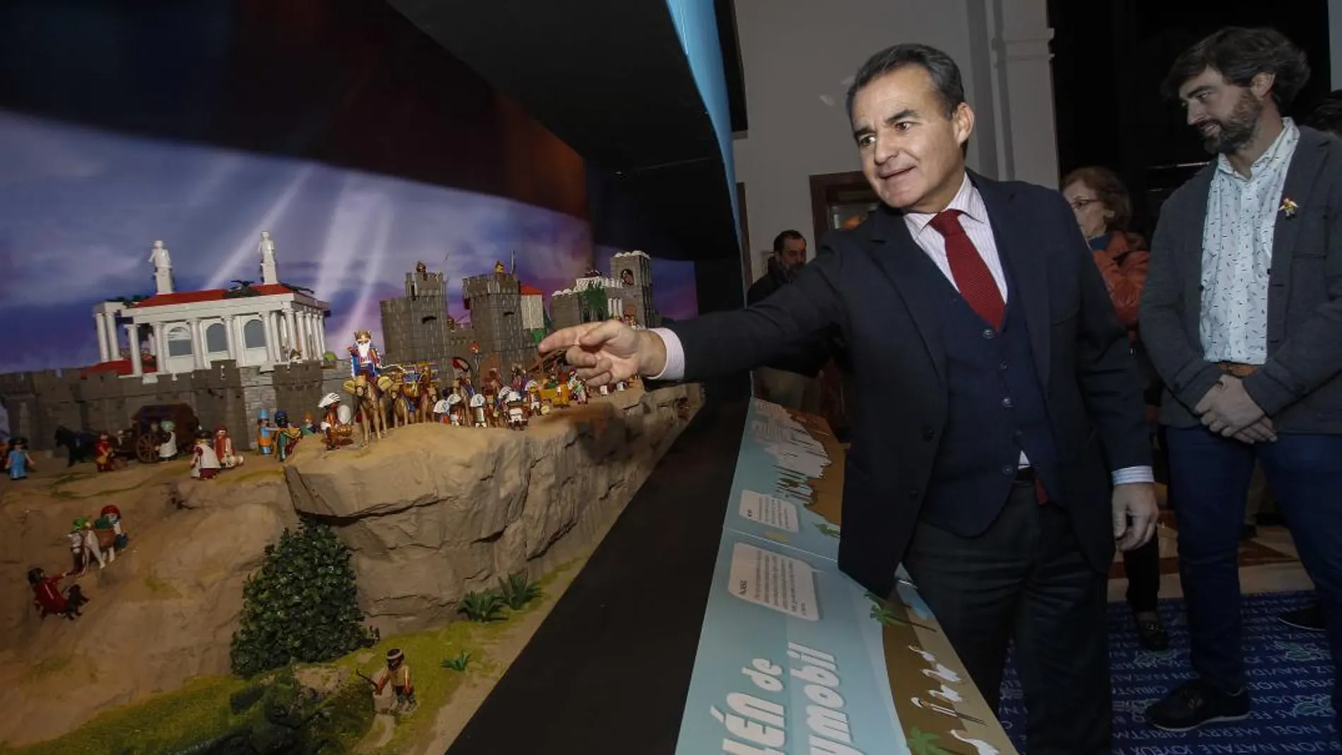 Rafael Herrador, en la inauguración del Belén de Playmobil de la Obra Social “la Caixa”