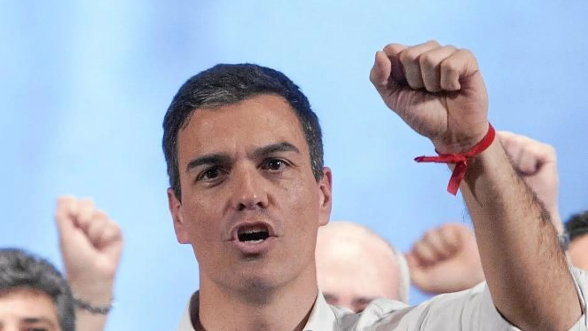 El ex secretario general del PSOE Pedro Sánchez en un acto de campaña