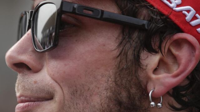 El piloto italiano de MotoGP Valentino Rossi, Movistar Yamaha