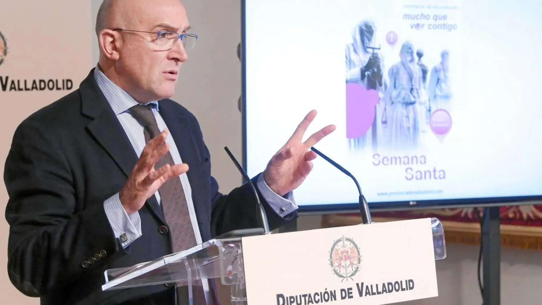 Jesús Julio Carnero presenta la campaña de promoción de la Semana Santa en los pueblos de Valladolid