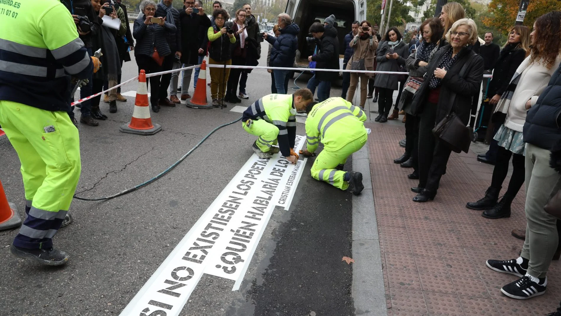 Último verso de los 1.000 plasmados en Madrid.